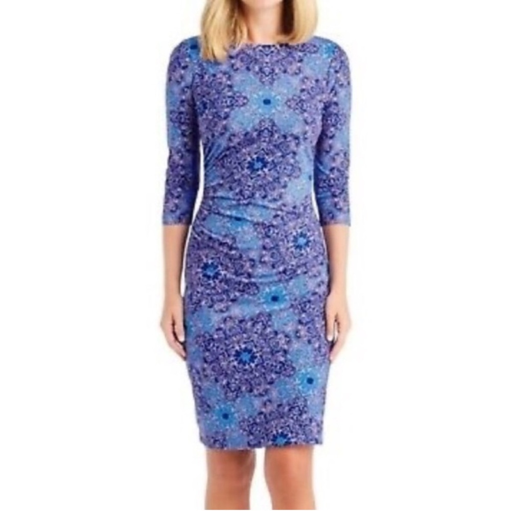 J.McLaughlin Side Ruched Sheath Dress small